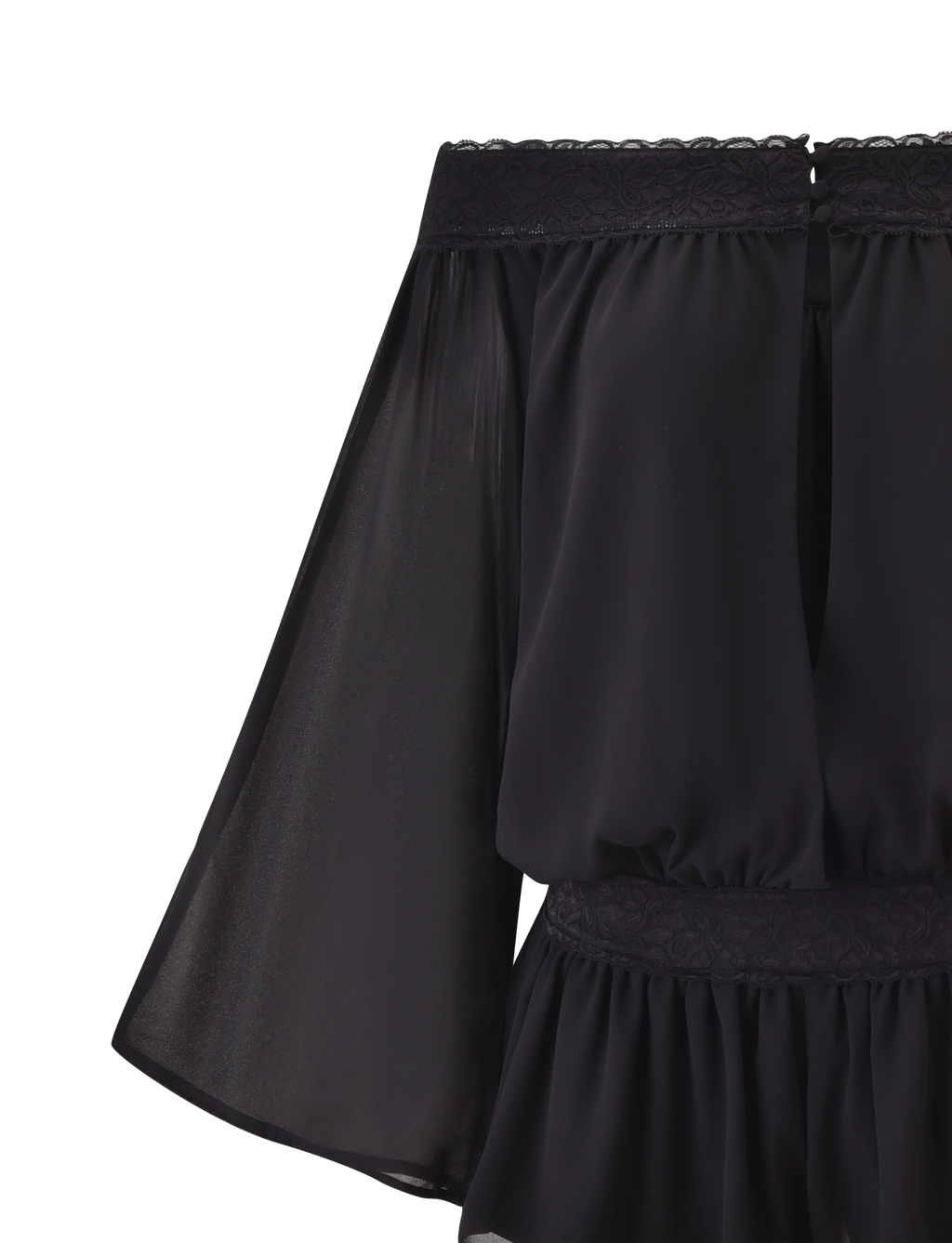 TESSIE PLAYSUIT - BLACK