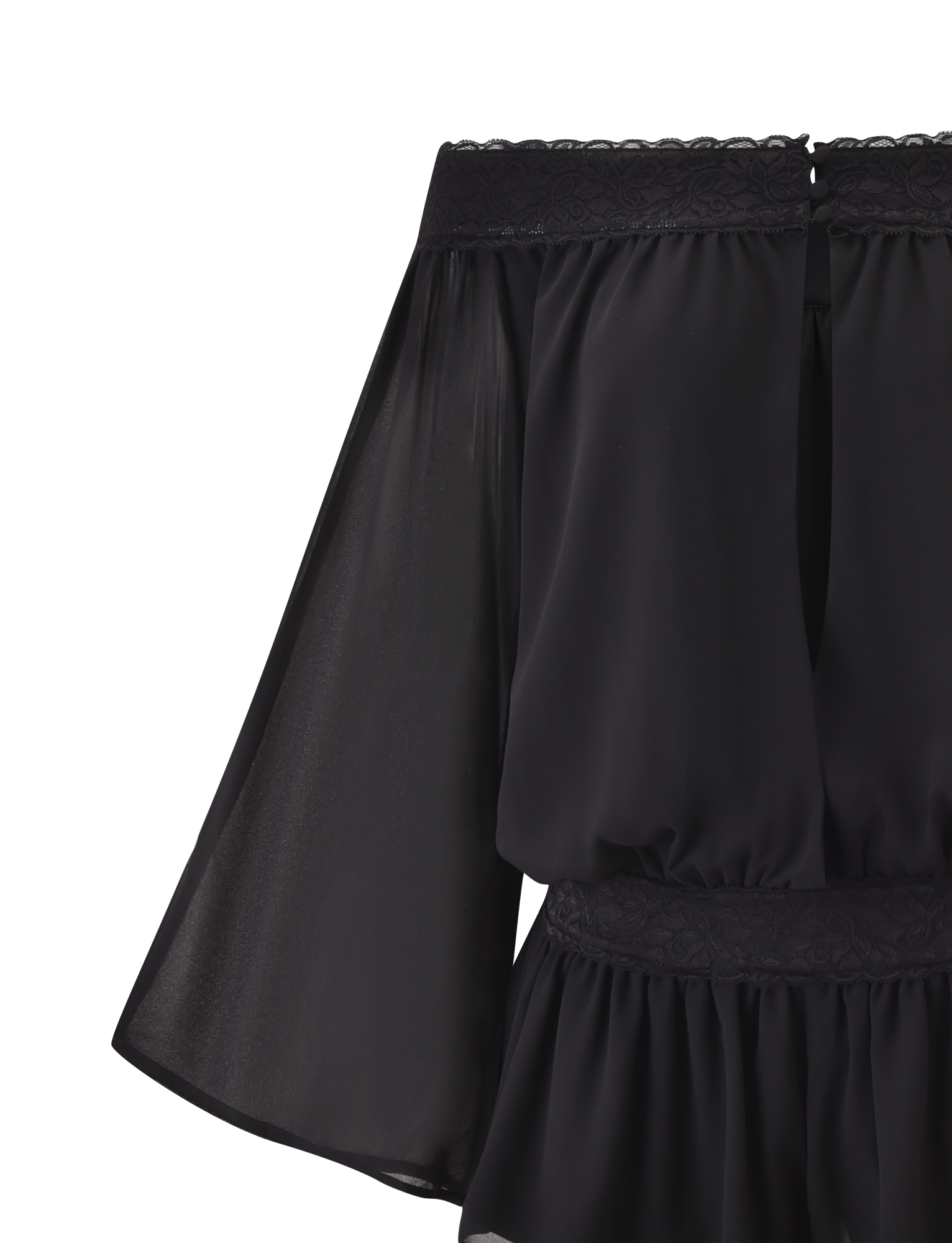 TESSIE PLAYSUIT - BLACK