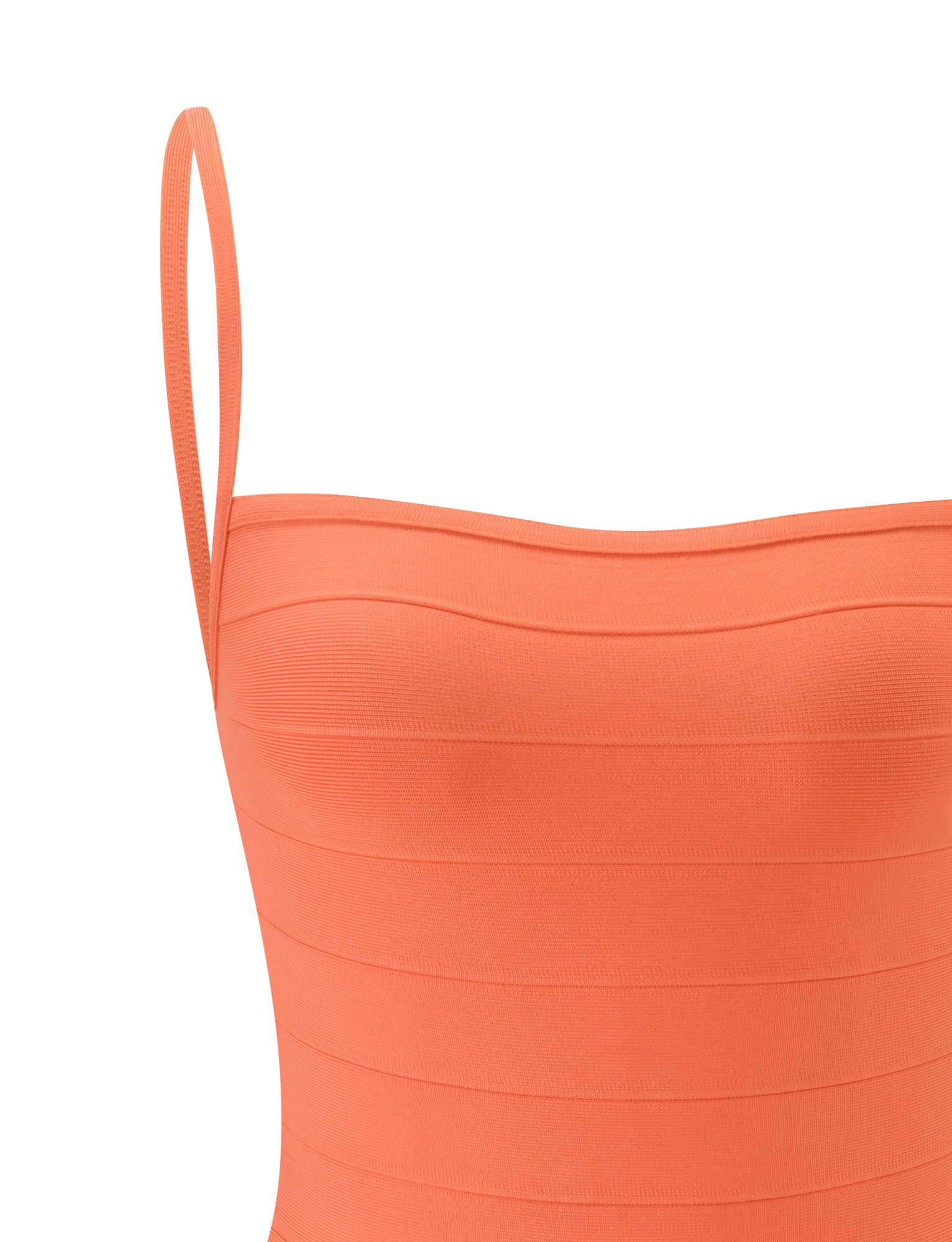 MIDORI BANDAGE DRESS - CORAL