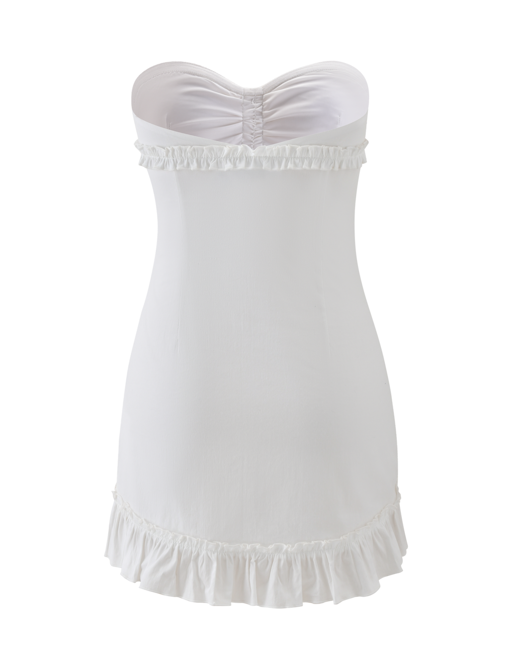 KITTIE STRAPLESS DRESS - WHITE