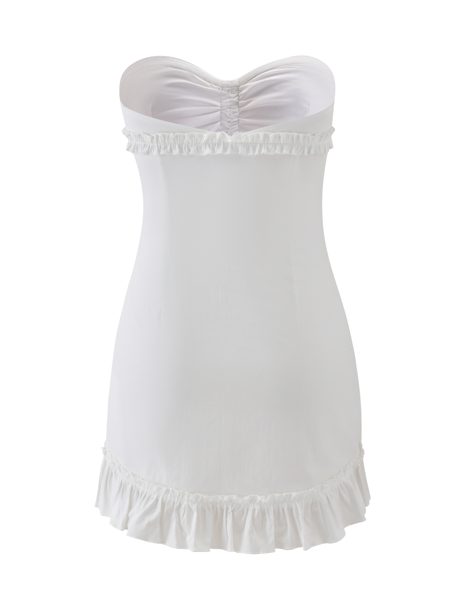 KITTIE STRAPLESS DRESS - WHITE