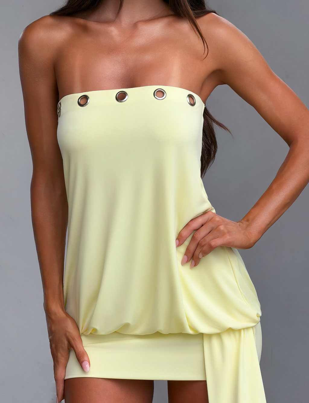 RAVENNA MINI DRESS - BUTTER YELLOW