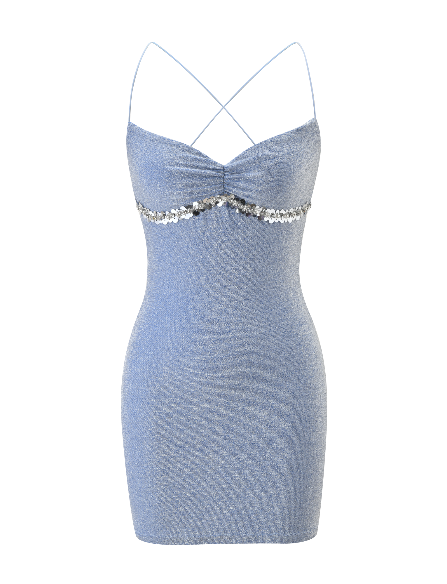 ALIA MINI DRESS - BLUE