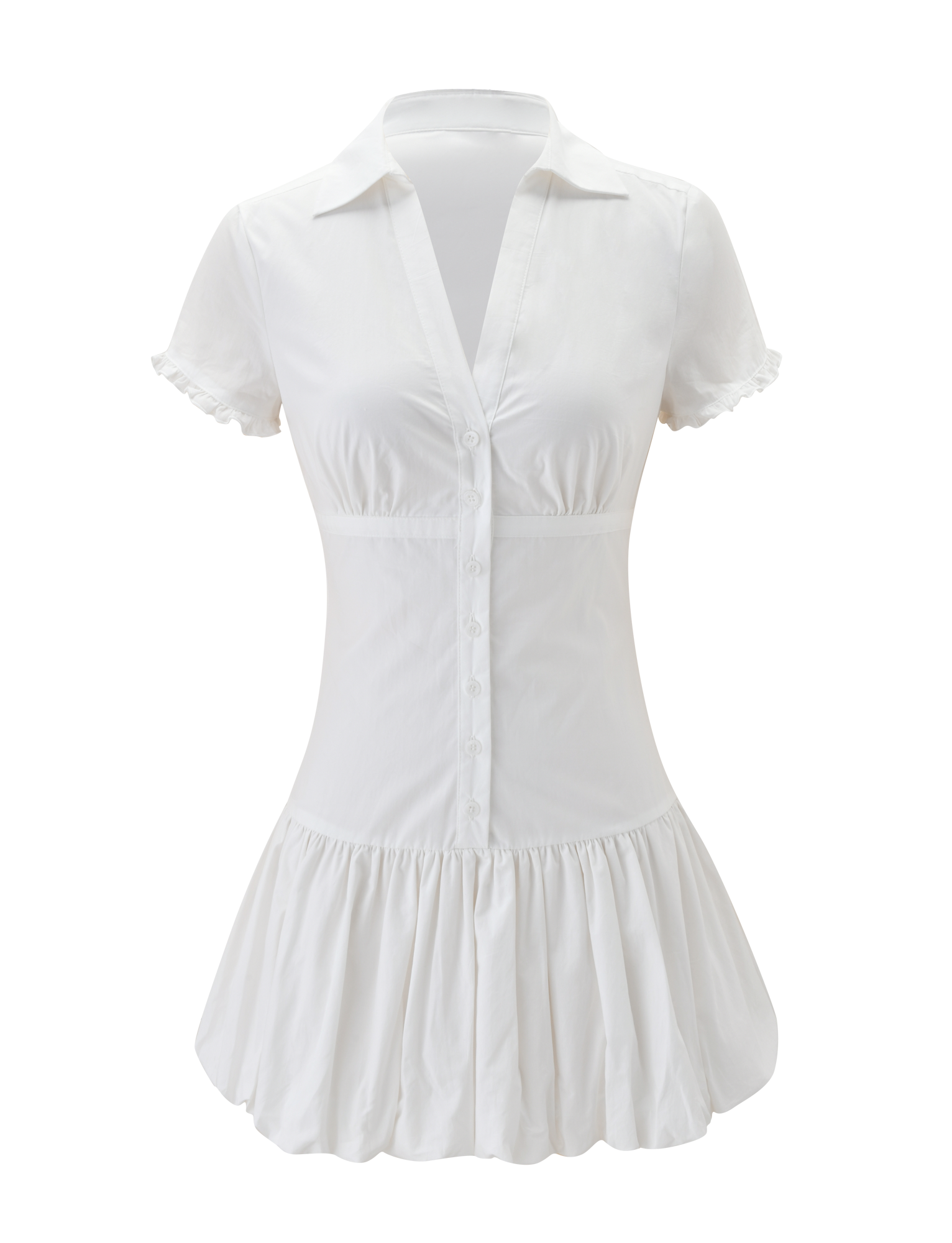 VALERIE BUBBLE DRESS - WHITE