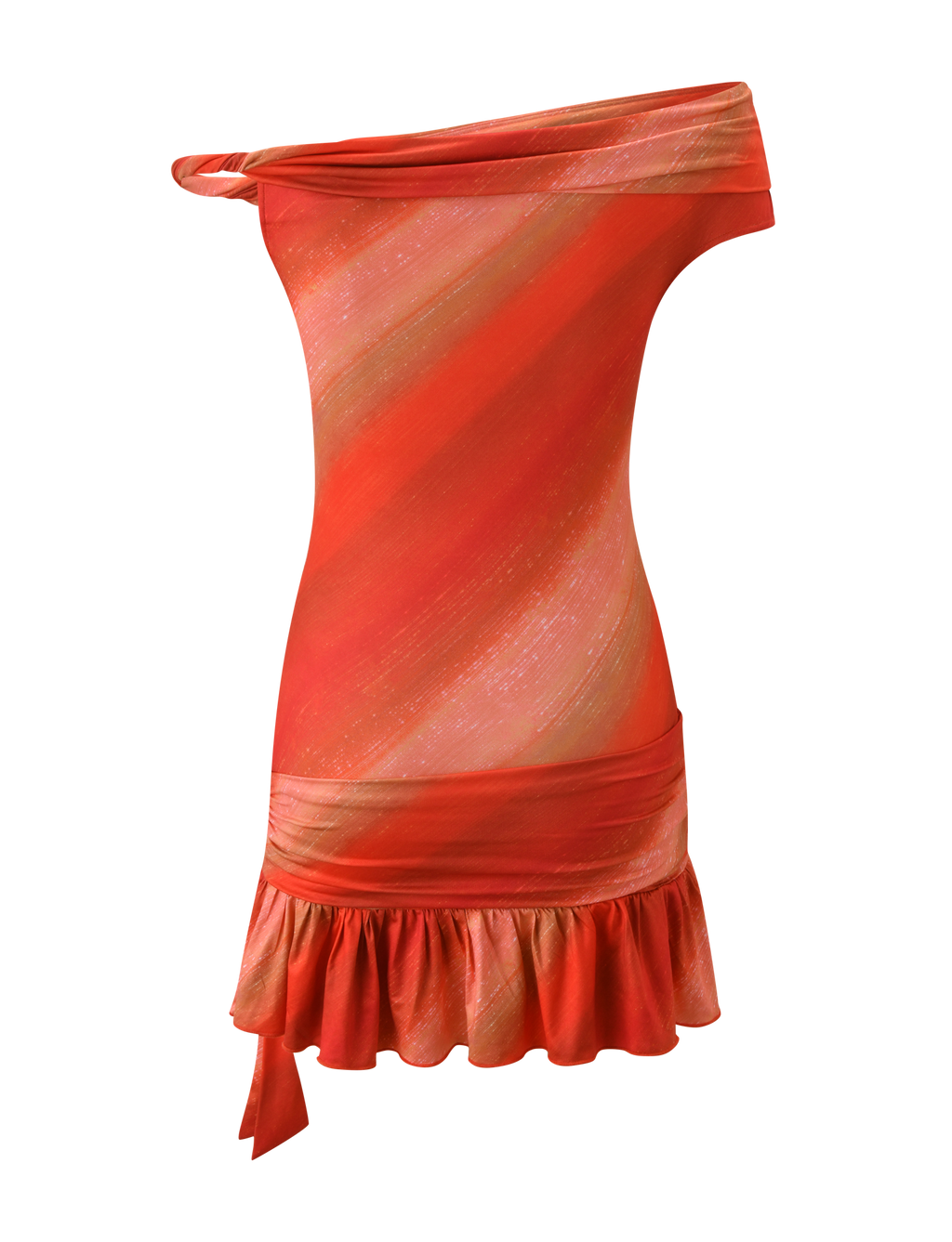 HAELO MINI DRESS - SUNRISE GLITTER STRIPE