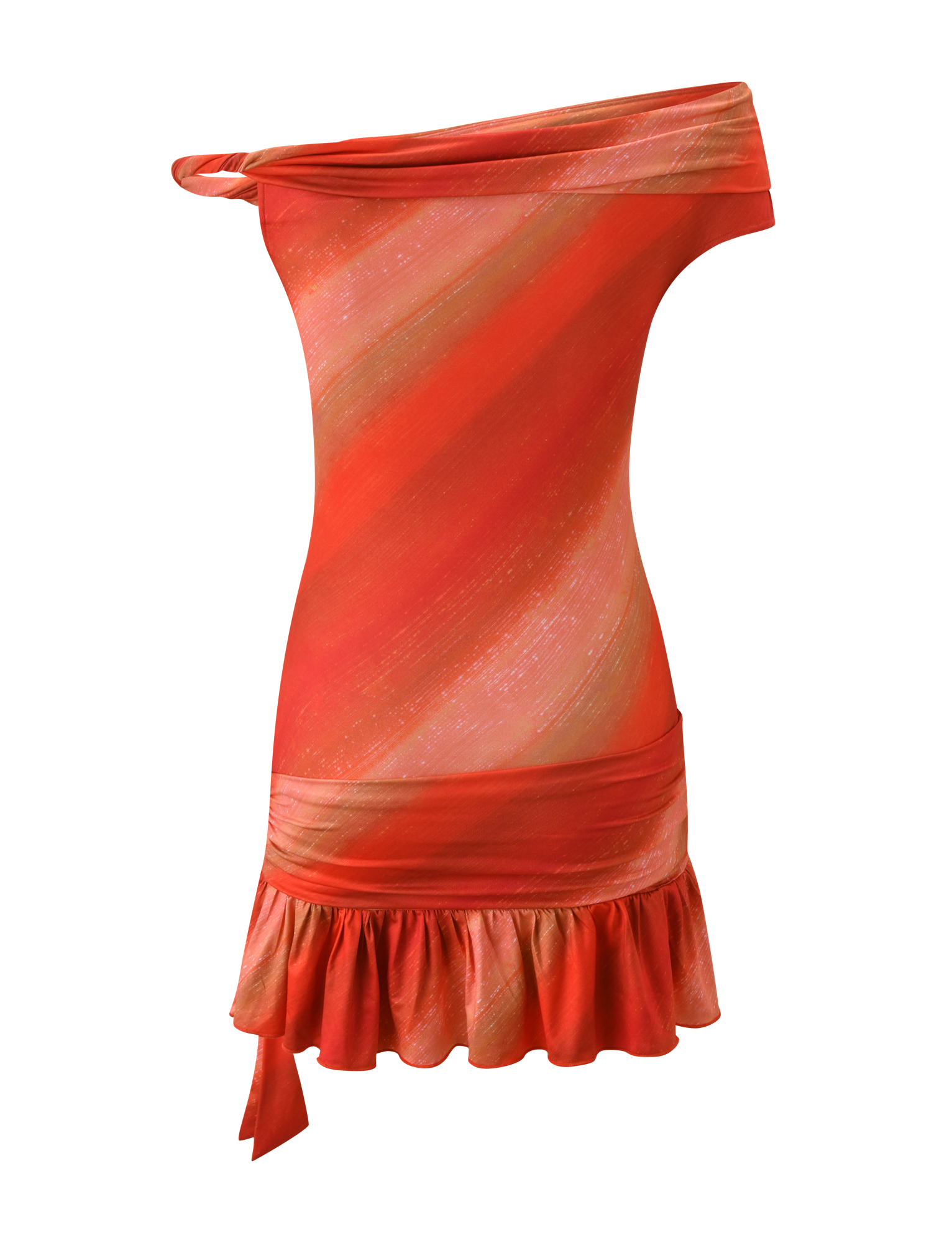 HAELO MINI DRESS - SUNRISE GLITTER STRIPE