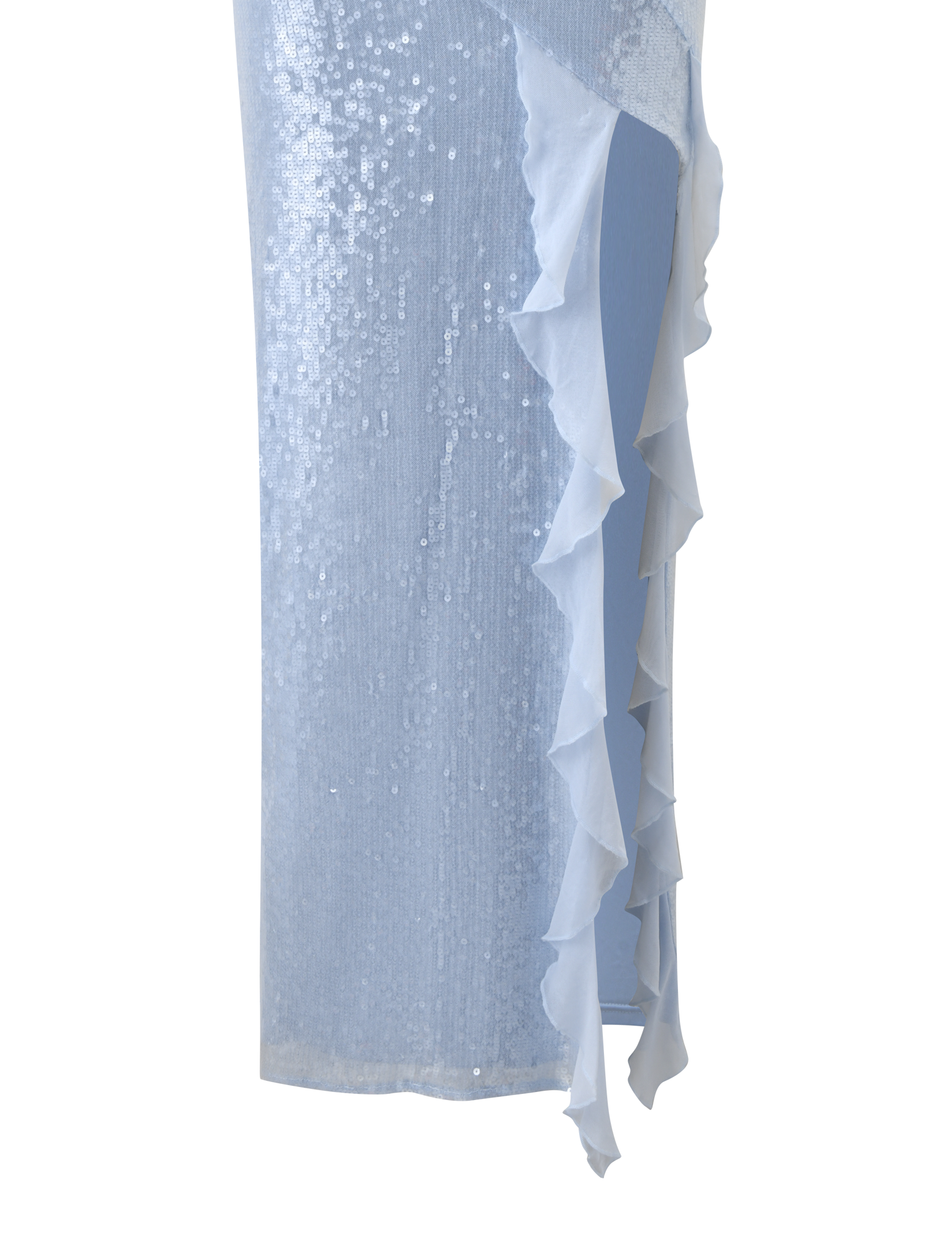 THEO SEQUIN MAXI DRESS - SOFT BLUE