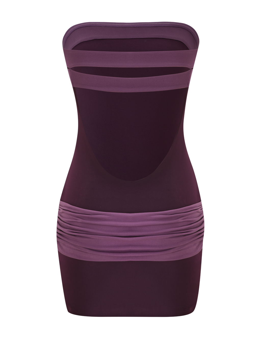 EOS MINI DRESS - AUBERGINE AND IRIS