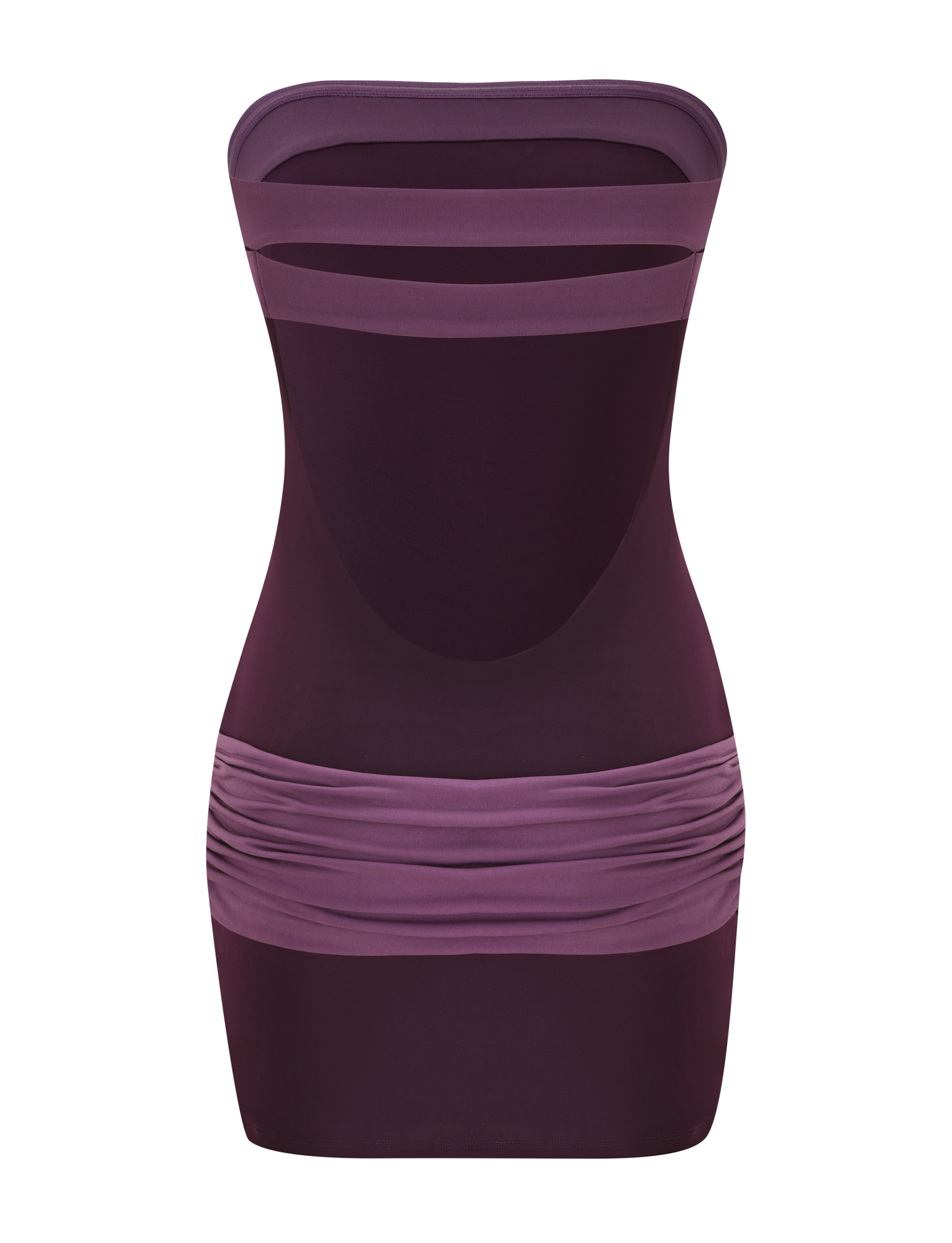 EOS MINI DRESS - AUBERGINE AND IRIS