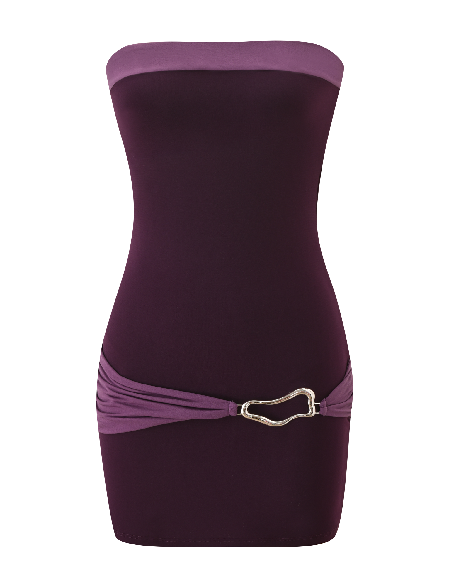 EOS MINI DRESS - AUBERGINE AND IRIS
