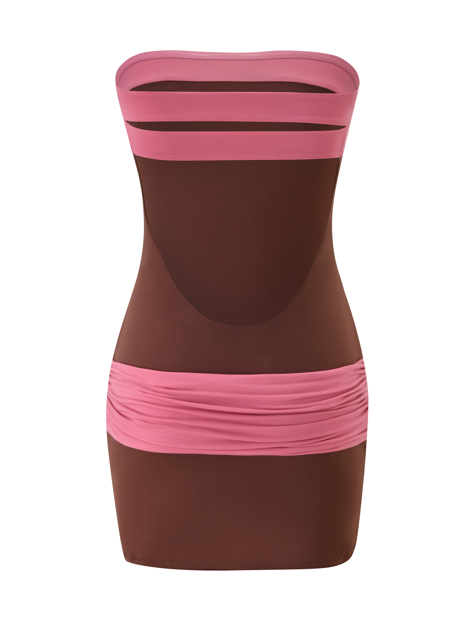 EOS MINI DRESS - ESPRESSO AND ROSE
