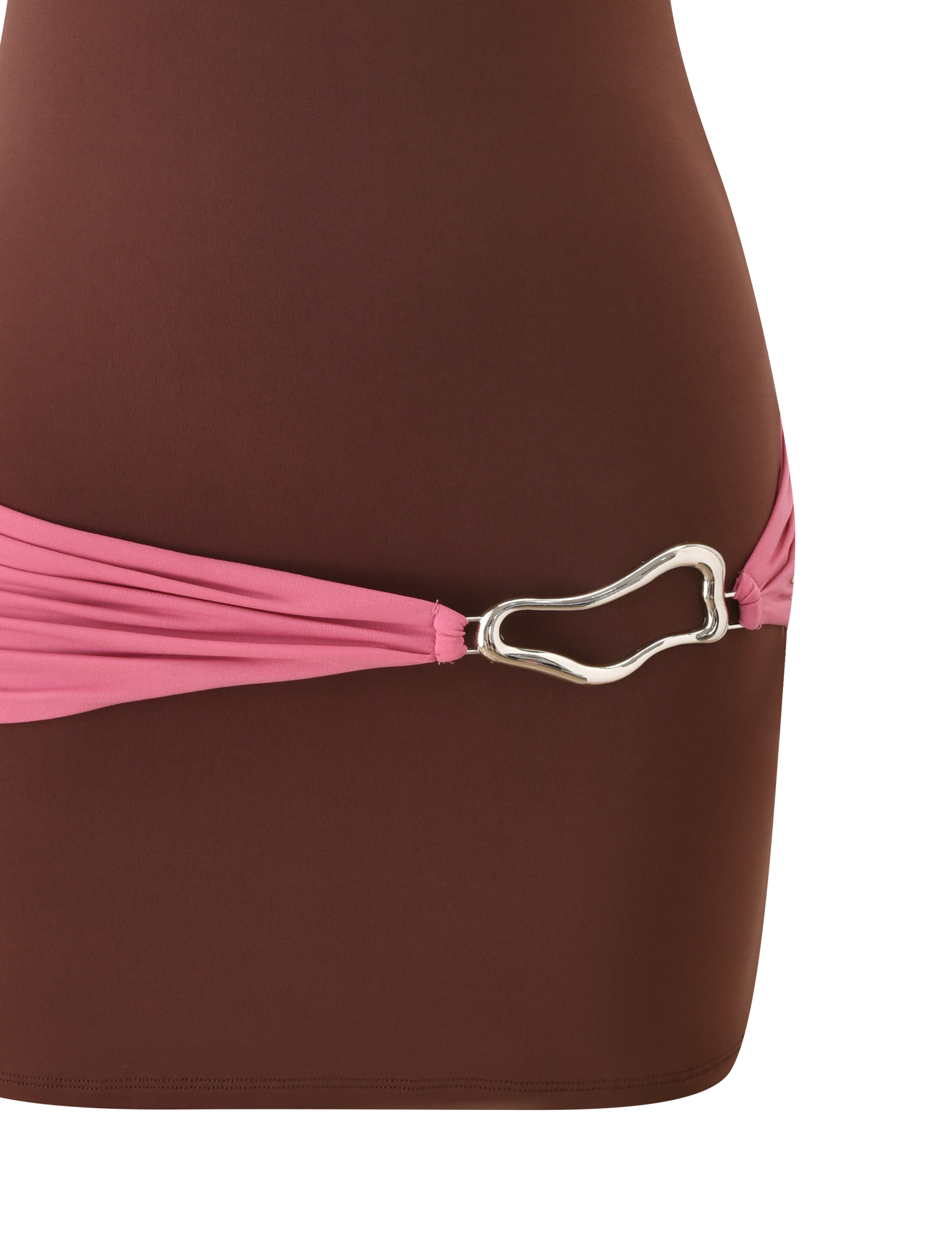 EOS MINI DRESS - ESPRESSO AND ROSE