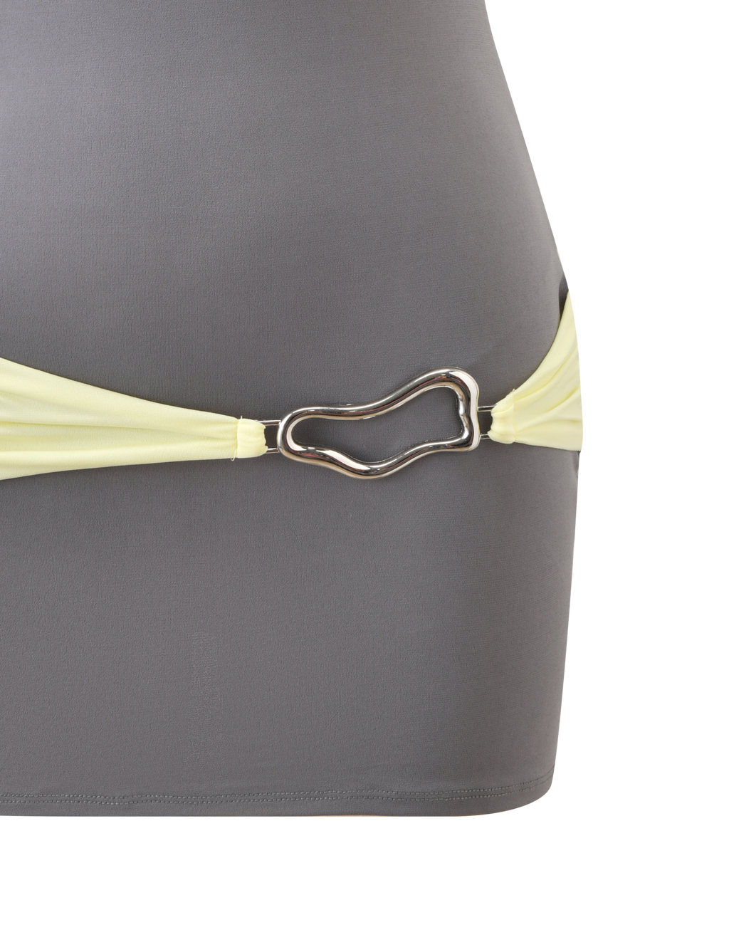 EOS MINI DRESS - GREY AND YELLOW