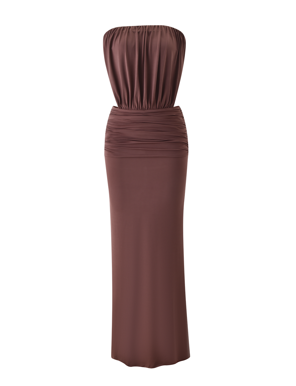 IOLLA STRAPLESS MAXI DRESS - MOCHA