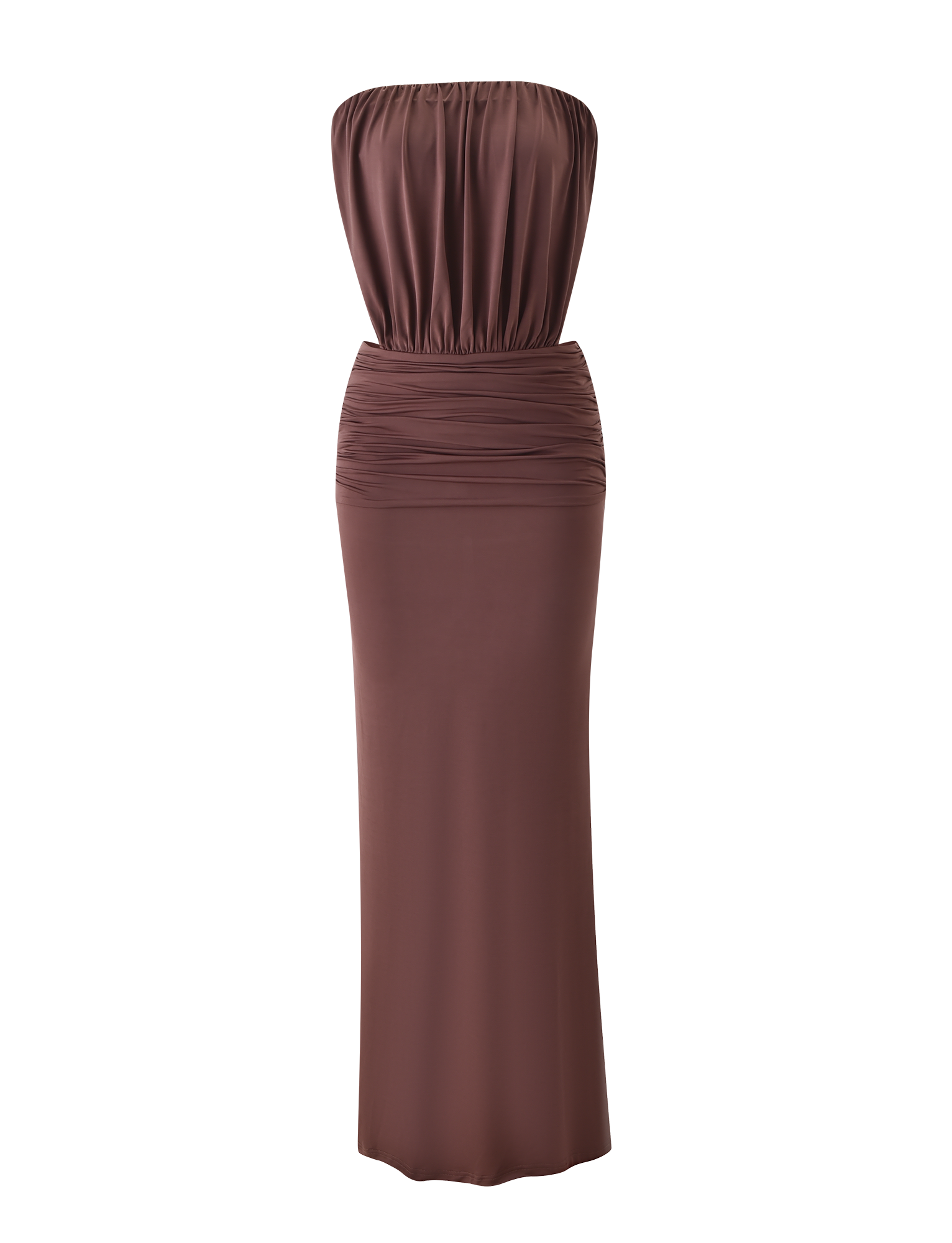 IOLLA STRAPLESS MAXI DRESS - MOCHA