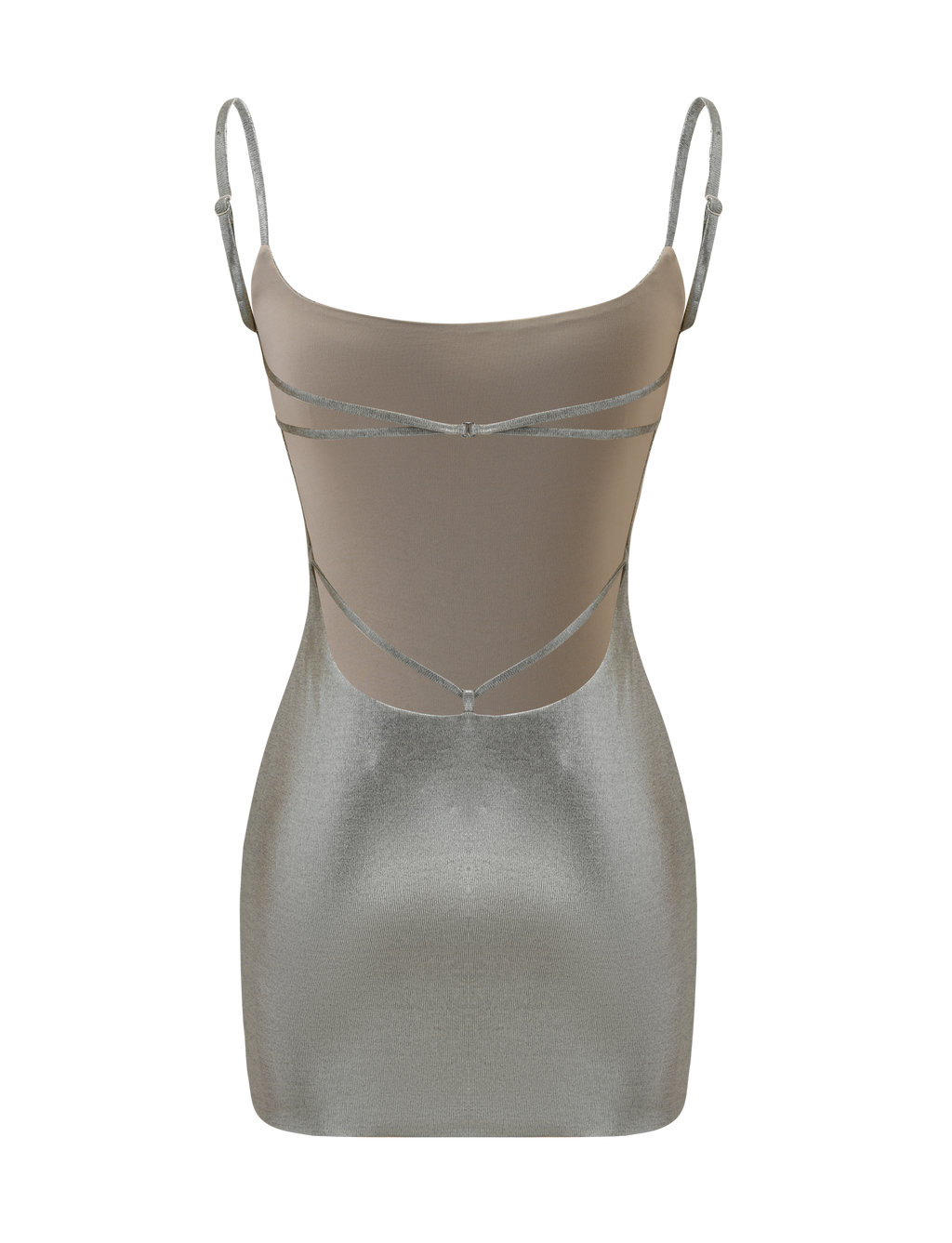 MINERVA MINI DRESS 2.0 - LIQUID SILVER