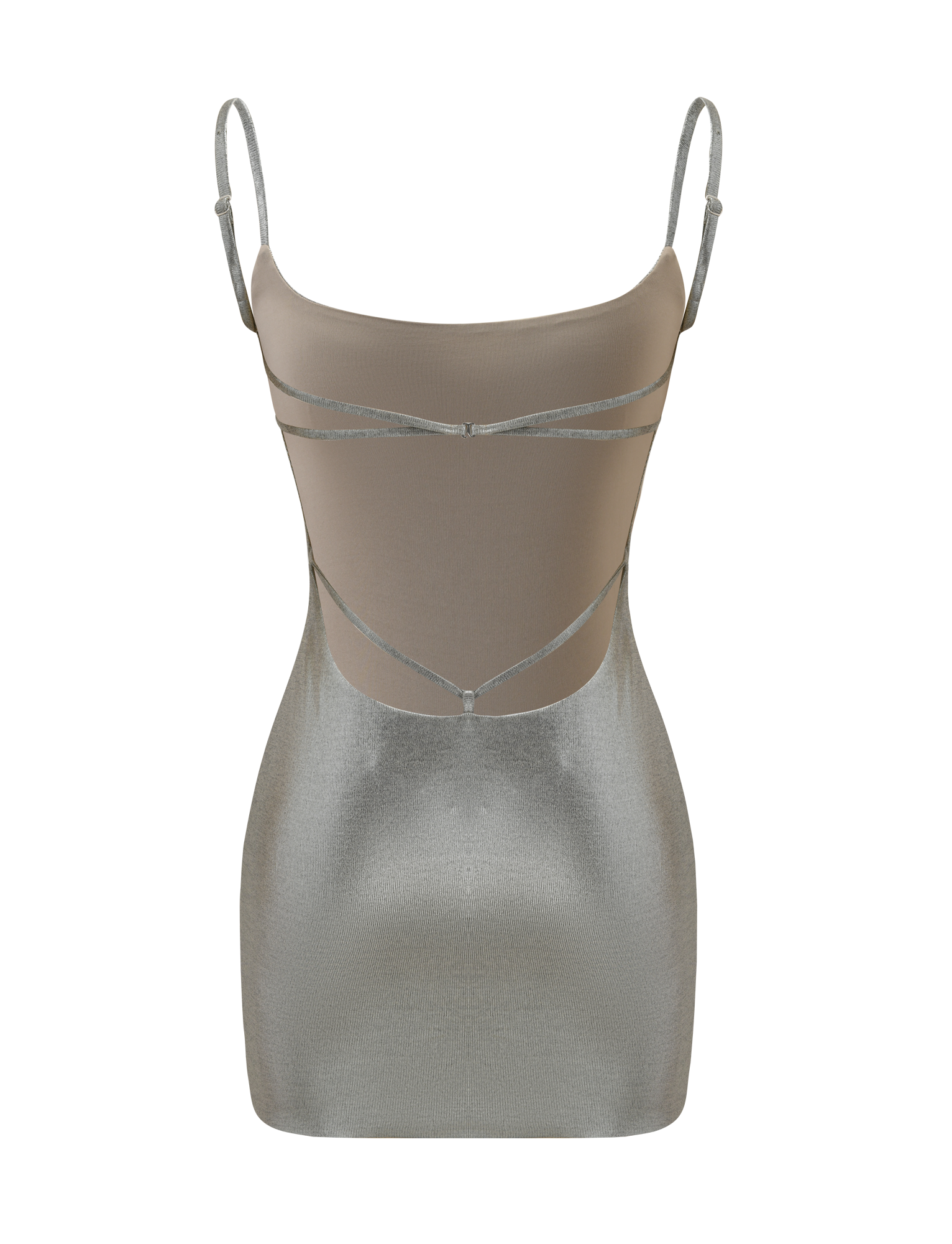 MINERVA MINI DRESS 2.0 - LIQUID SILVER