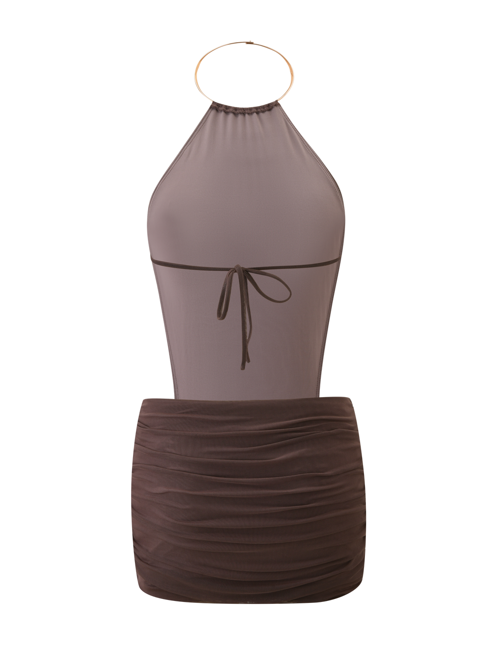 EVANNA MINI DRESS - MOCHA