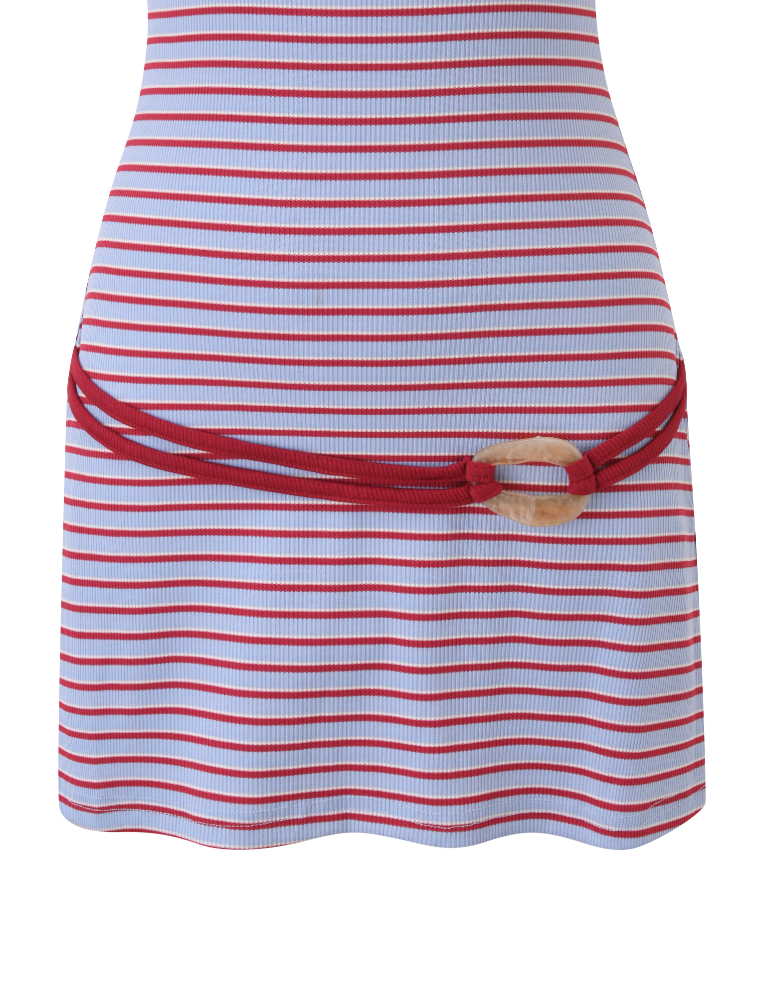 CELESTE MINI DRESS - RED STRIPE
