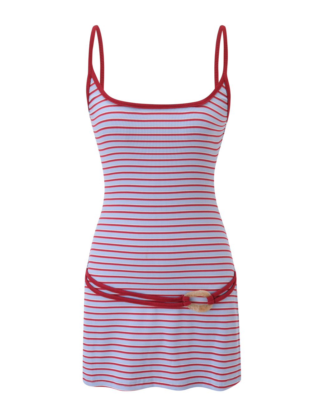 CELESTE MINI DRESS - RED STRIPE