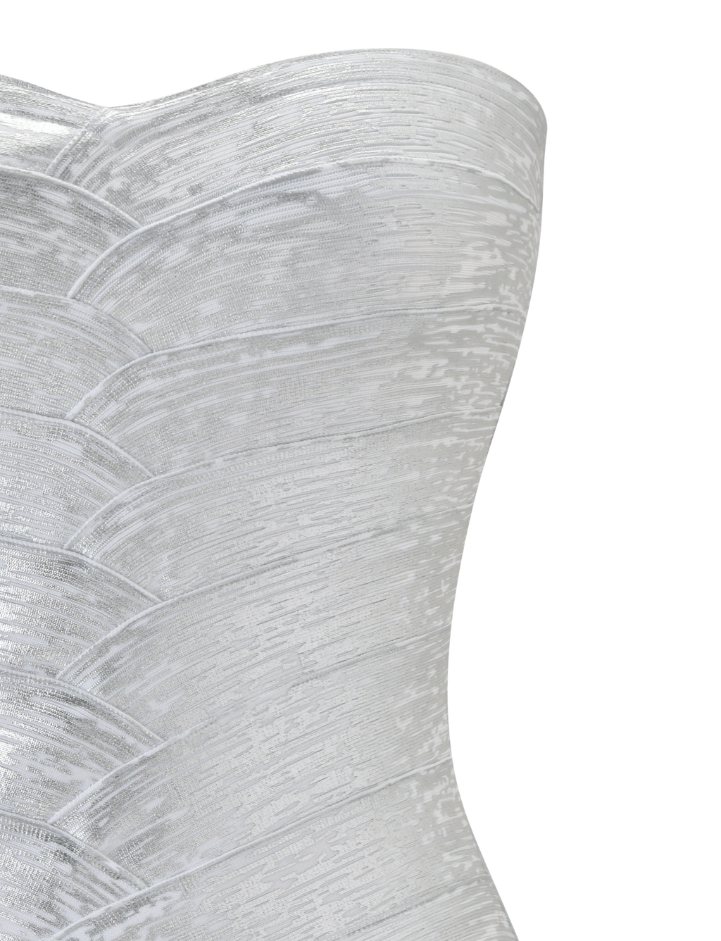NIYA METALLIC BANDAGE DRESS - LIQUID SILVER