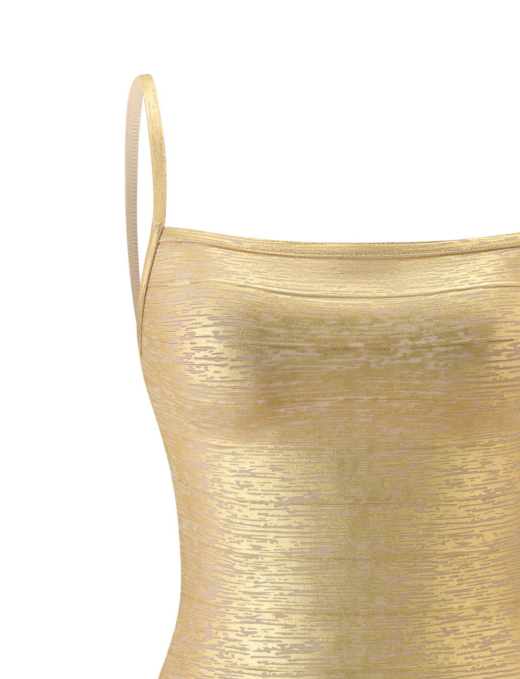 MIDORI METALLIC BANDAGE DRESS - GOLD