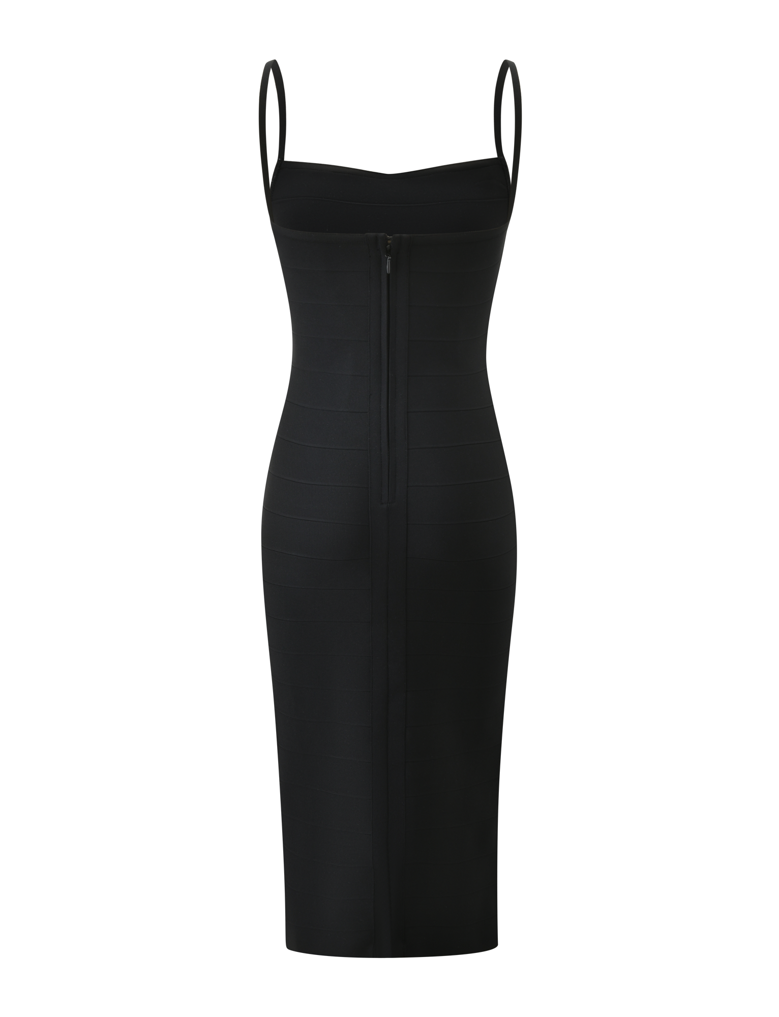 MIDORI MIDI BANDAGE DRESS - BLACK