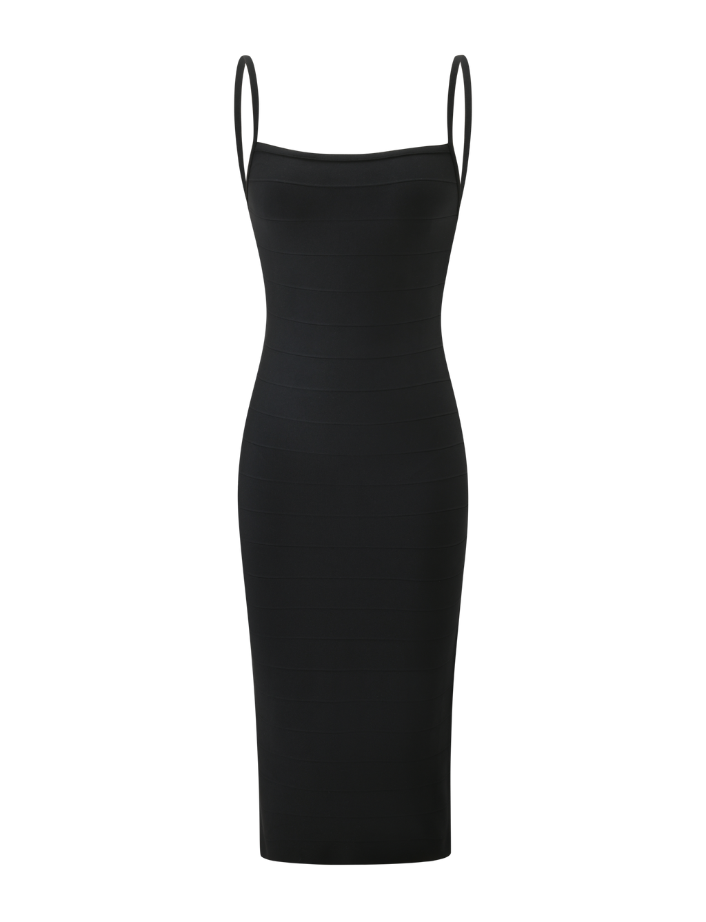 MIDORI MIDI BANDAGE DRESS - BLACK