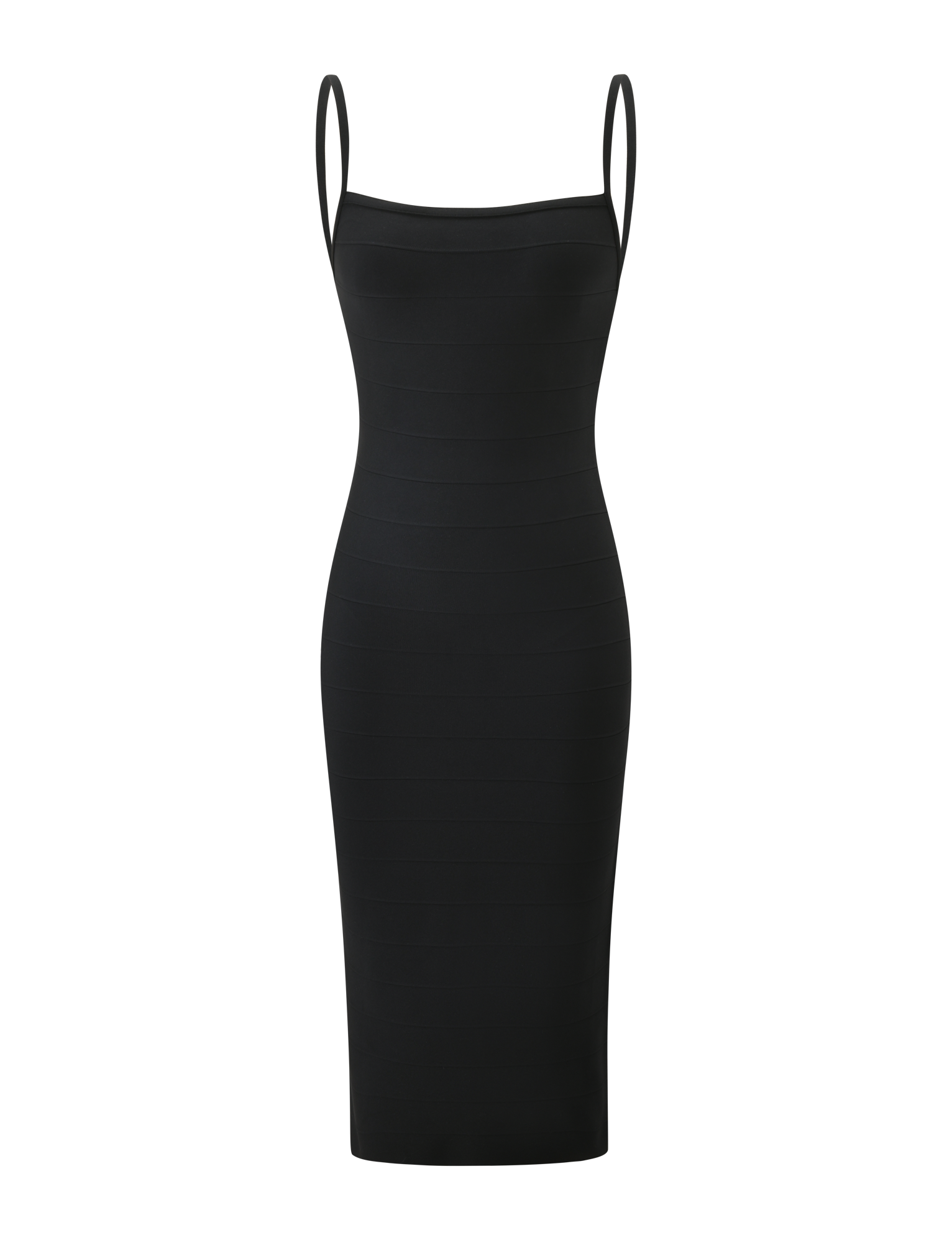 MIDORI MIDI BANDAGE DRESS - BLACK