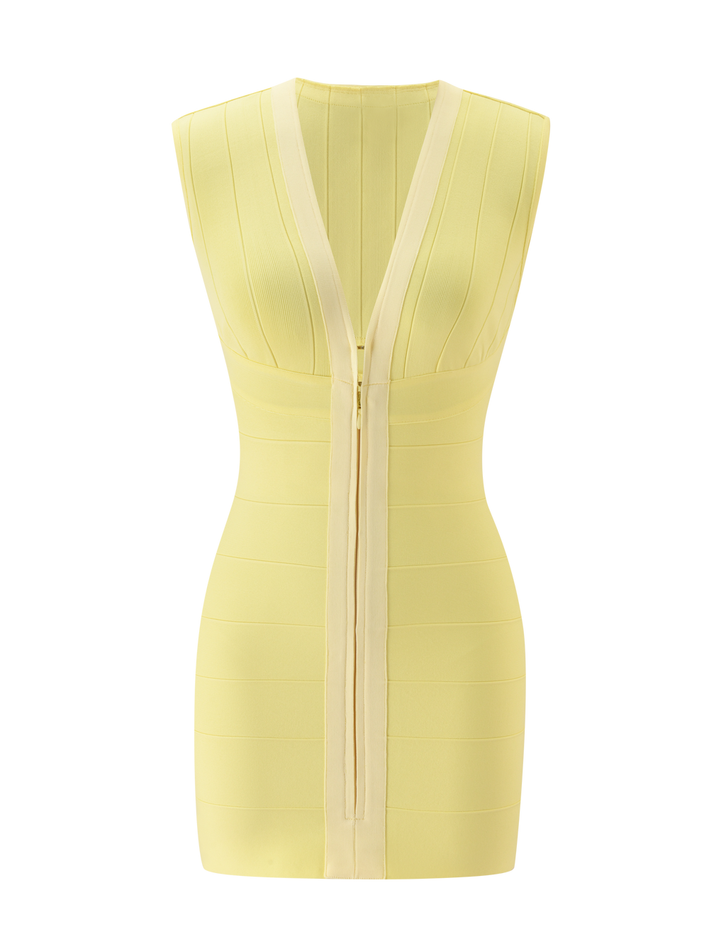 EMBER MINI BANDAGE DRESS - BUTTER YELLOW