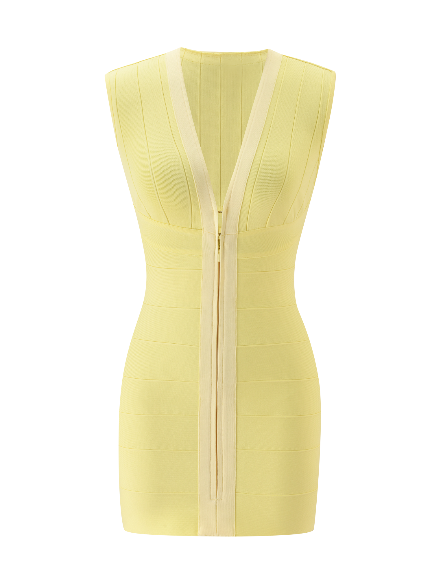 EMBER MINI BANDAGE DRESS - BUTTER YELLOW