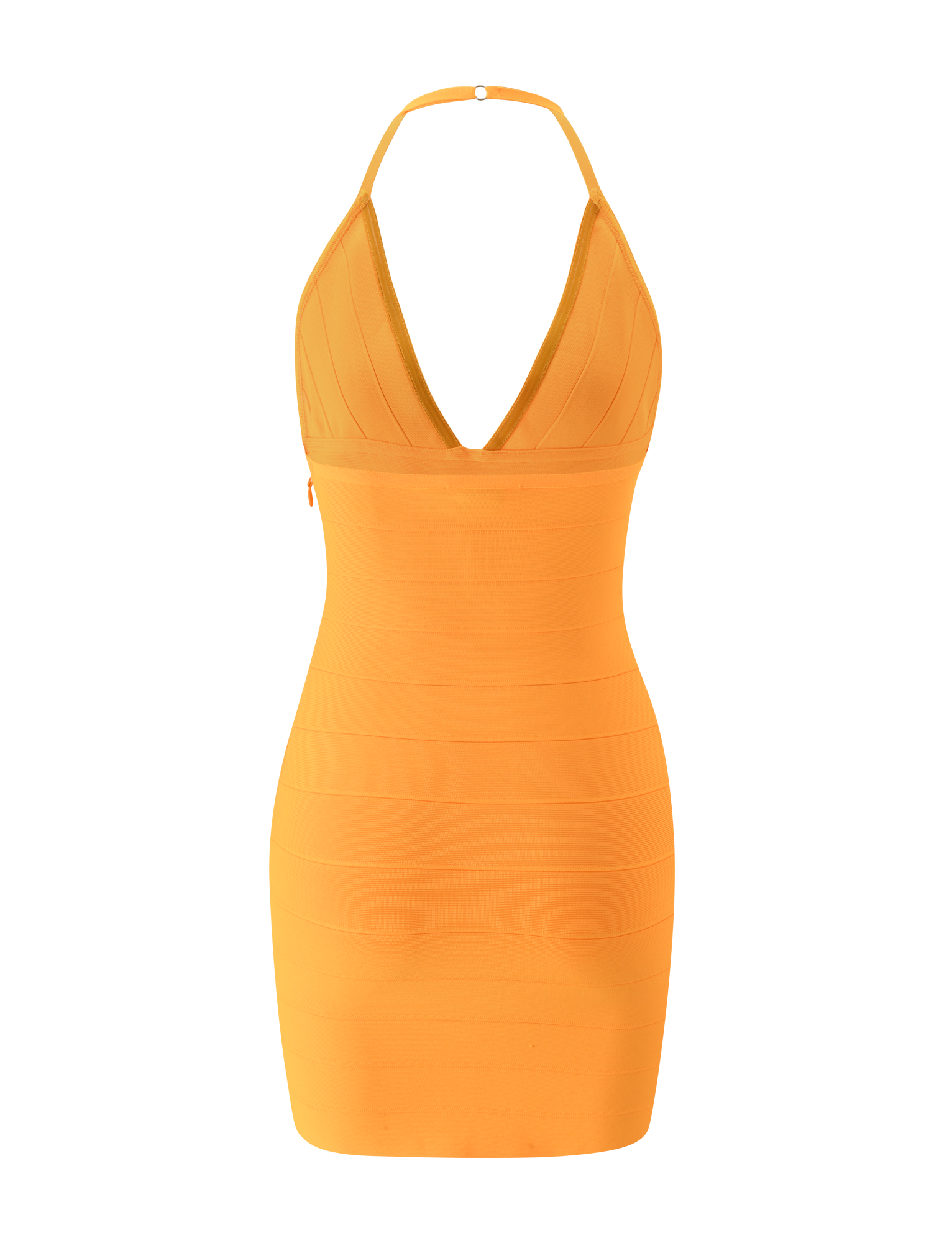 NYX MINI BANDAGE DRESS - NEON MANGO