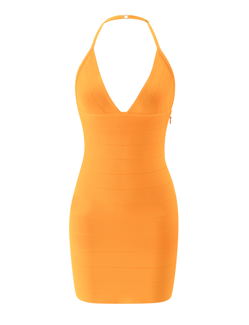 NYX MINI BANDAGE DRESS - NEON MANGO