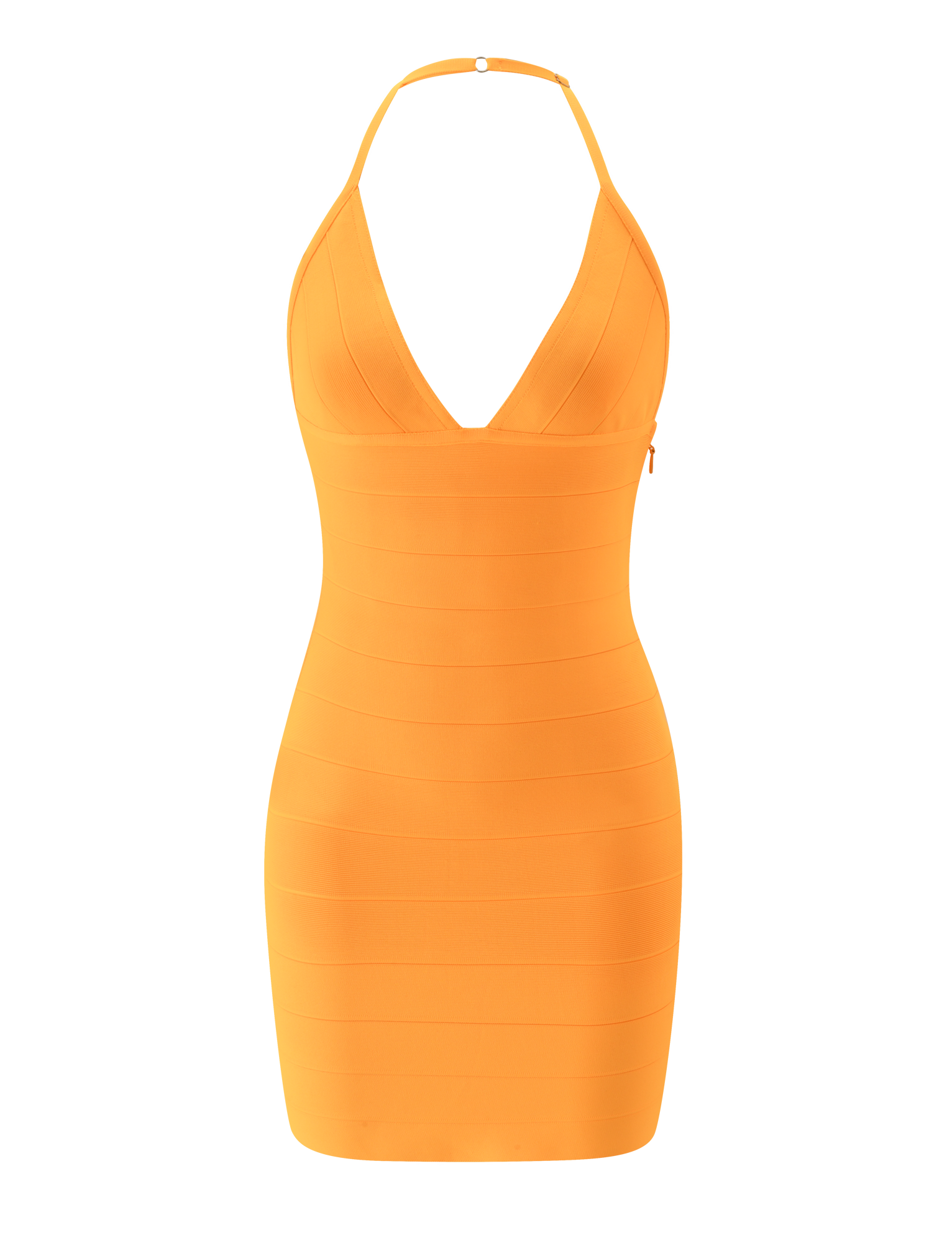 NYX MINI BANDAGE DRESS - NEON MANGO