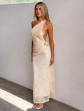 CHARLYSE ONE SHOULDER MAXI DRESS - BUTTER YELLOW