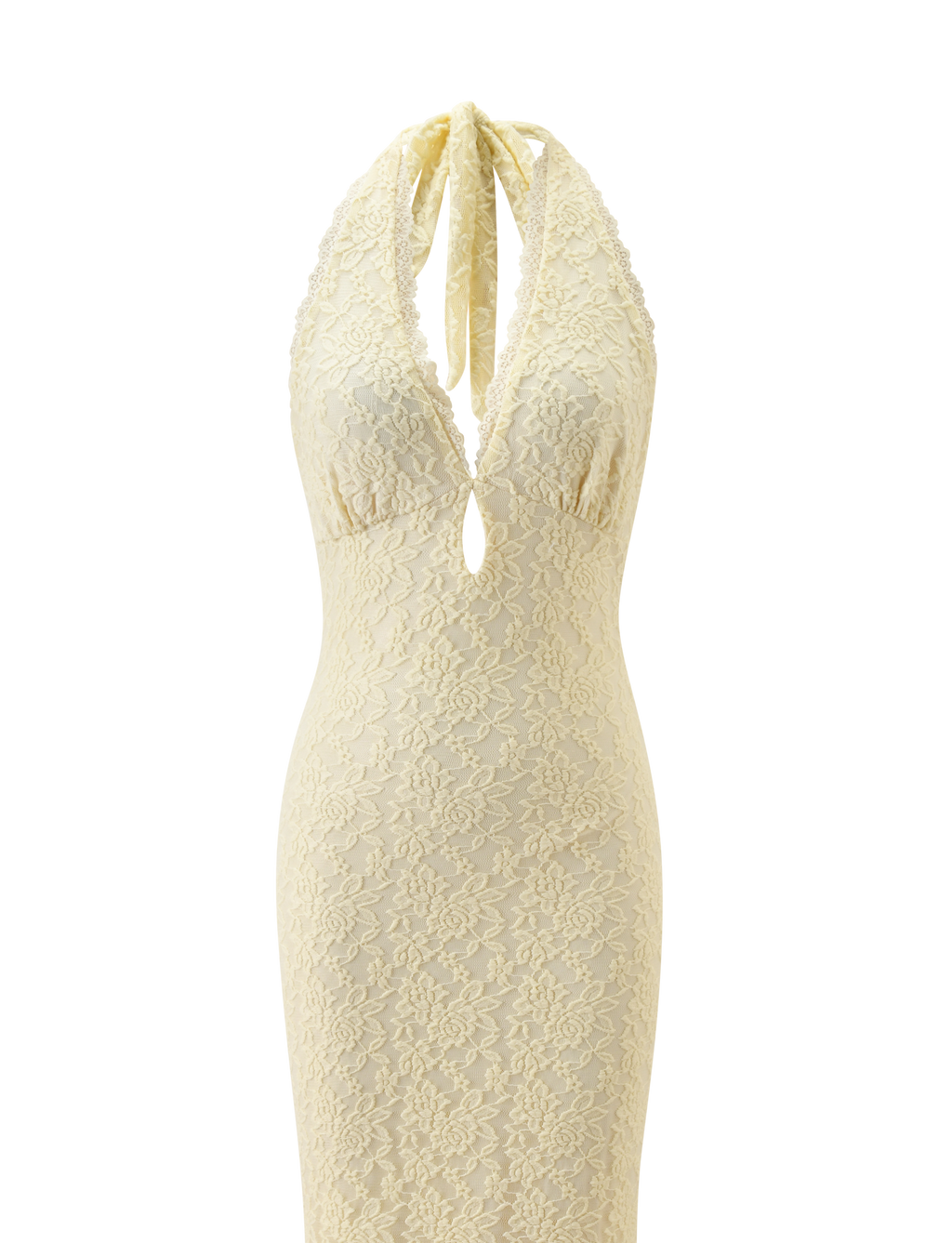 MAVEN LACE MAXI DRESS - PASTEL YELLOW