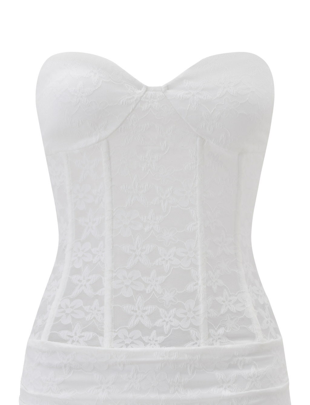 PETRA MINI DRESS - WHITE LACE
