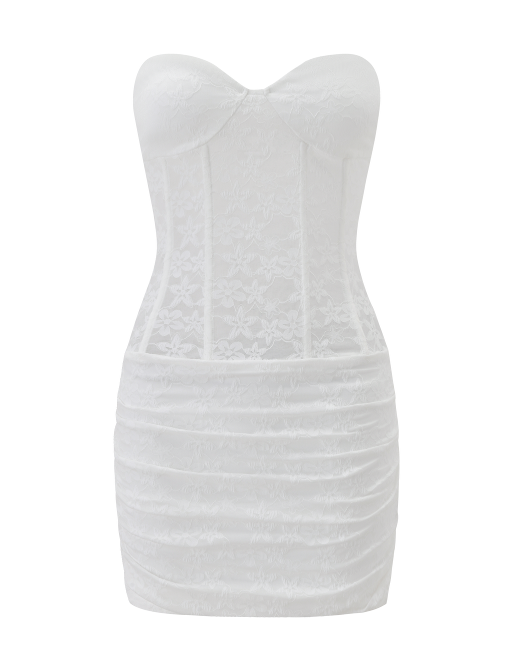 PETRA MINI DRESS - WHITE LACE