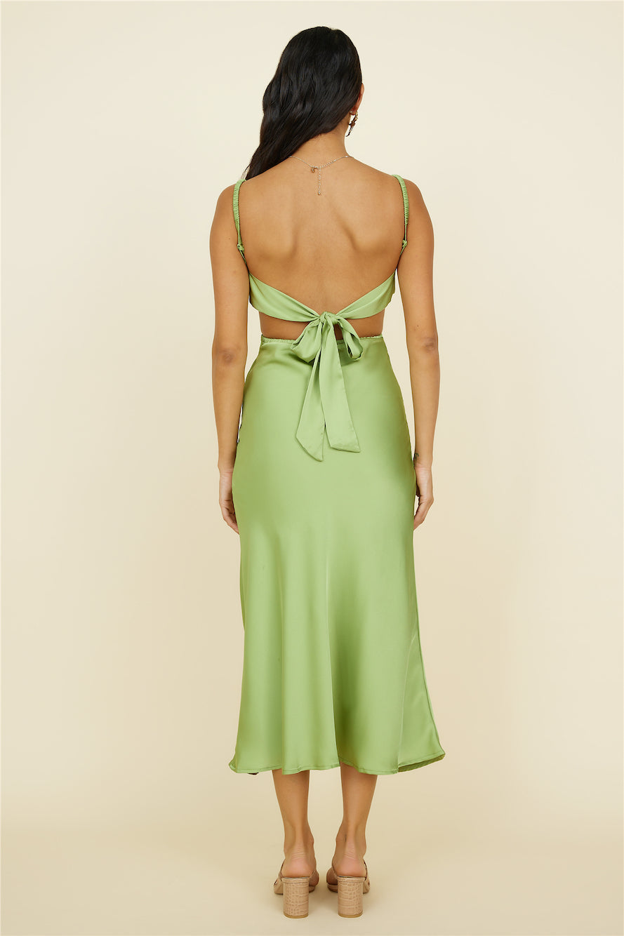 Simply Karma Midi Dress Green