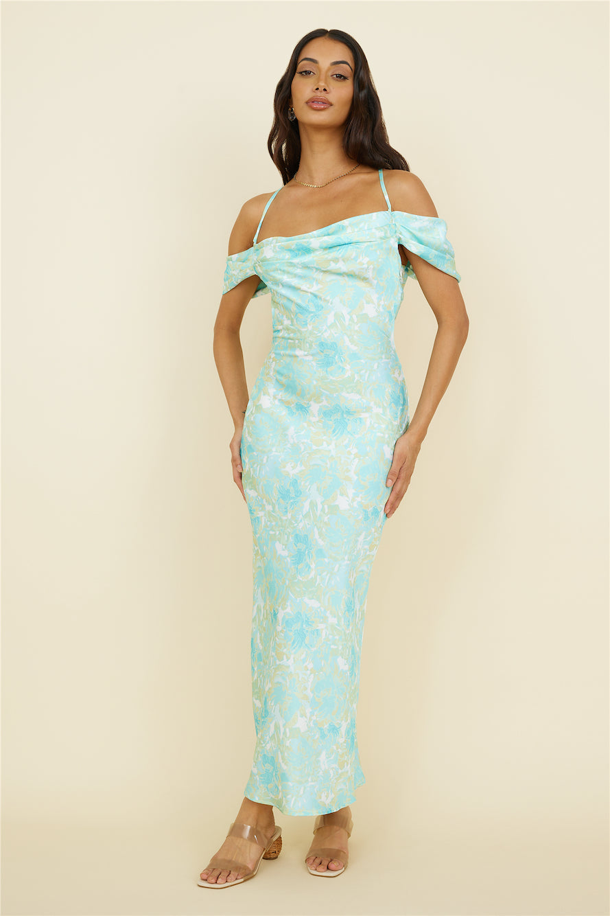 Busy Dancing Maxi Dress Green