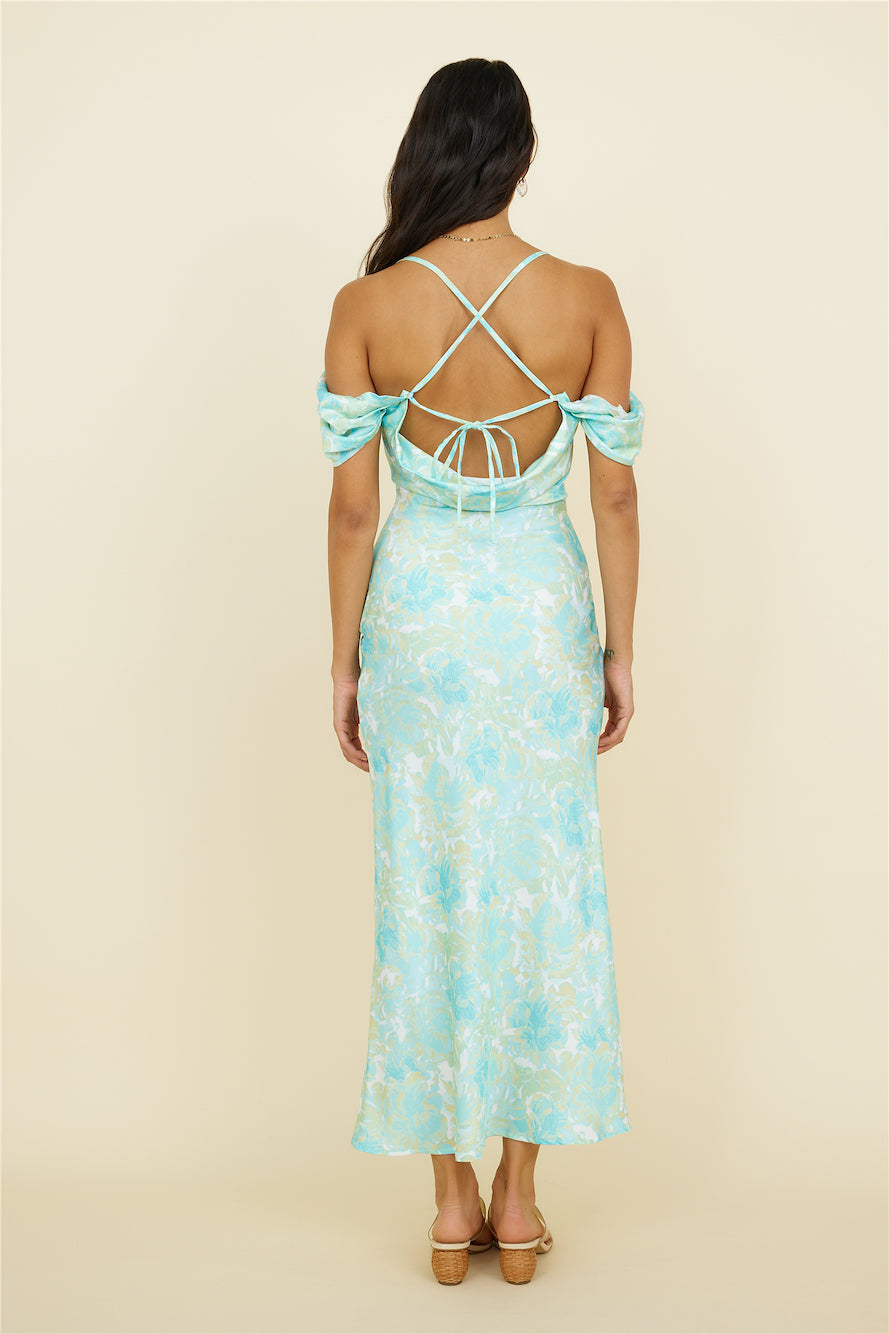 Busy Dancing Maxi Dress Green