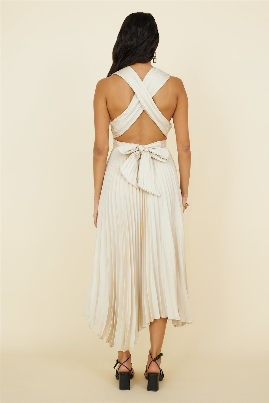 Florentina Midi Dress Champagne