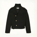Saint Laurent Men's Spring And Fall Solid Color Wool Lapel Single-Breasted Loose Jacket Long-Sleeved Coat Ngvp #7358