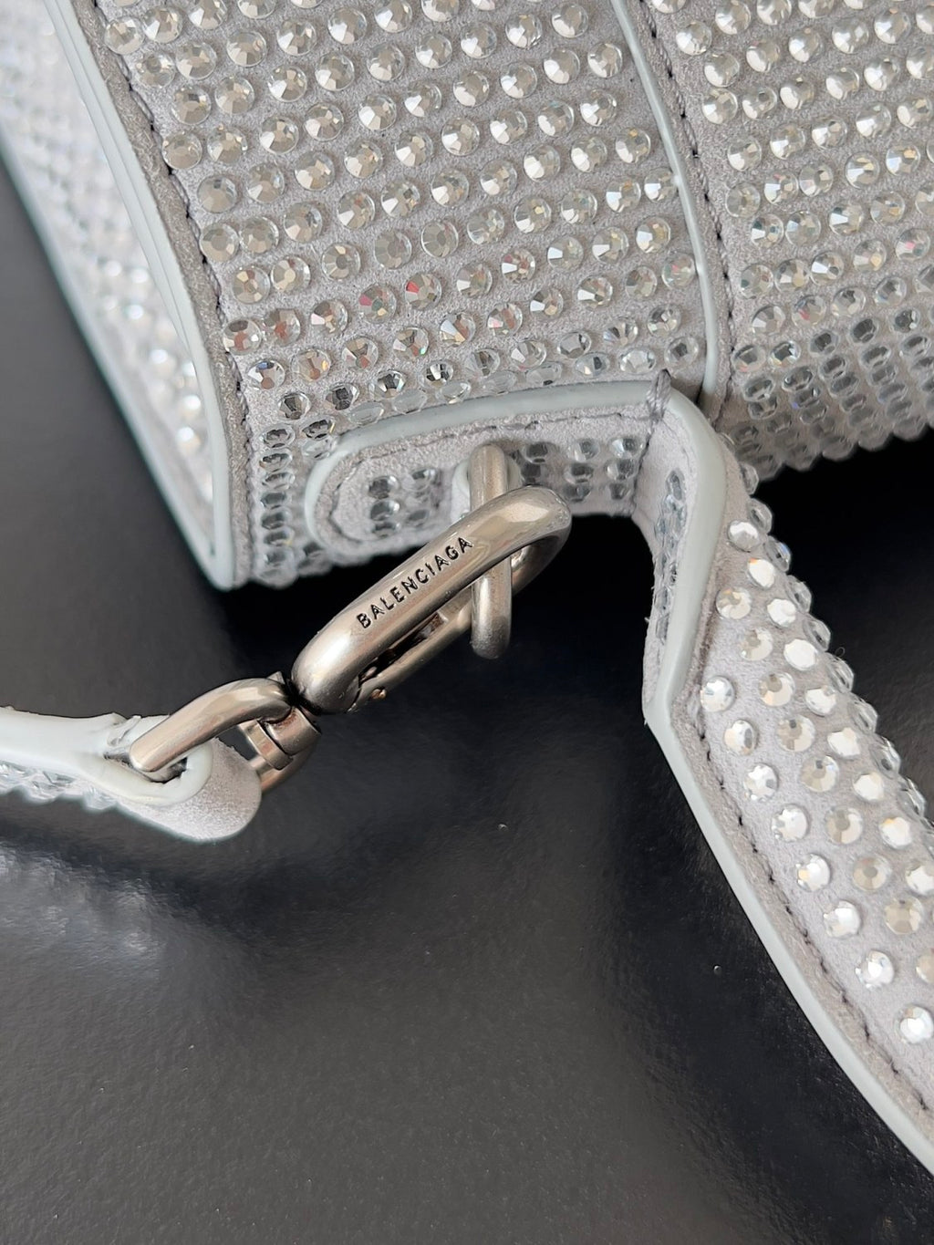 Balenciaga Hourglass Women's Solid Color Full Rhinestone Printed Hourglass Bag Tote Shoulder Crossbody Bags #76123