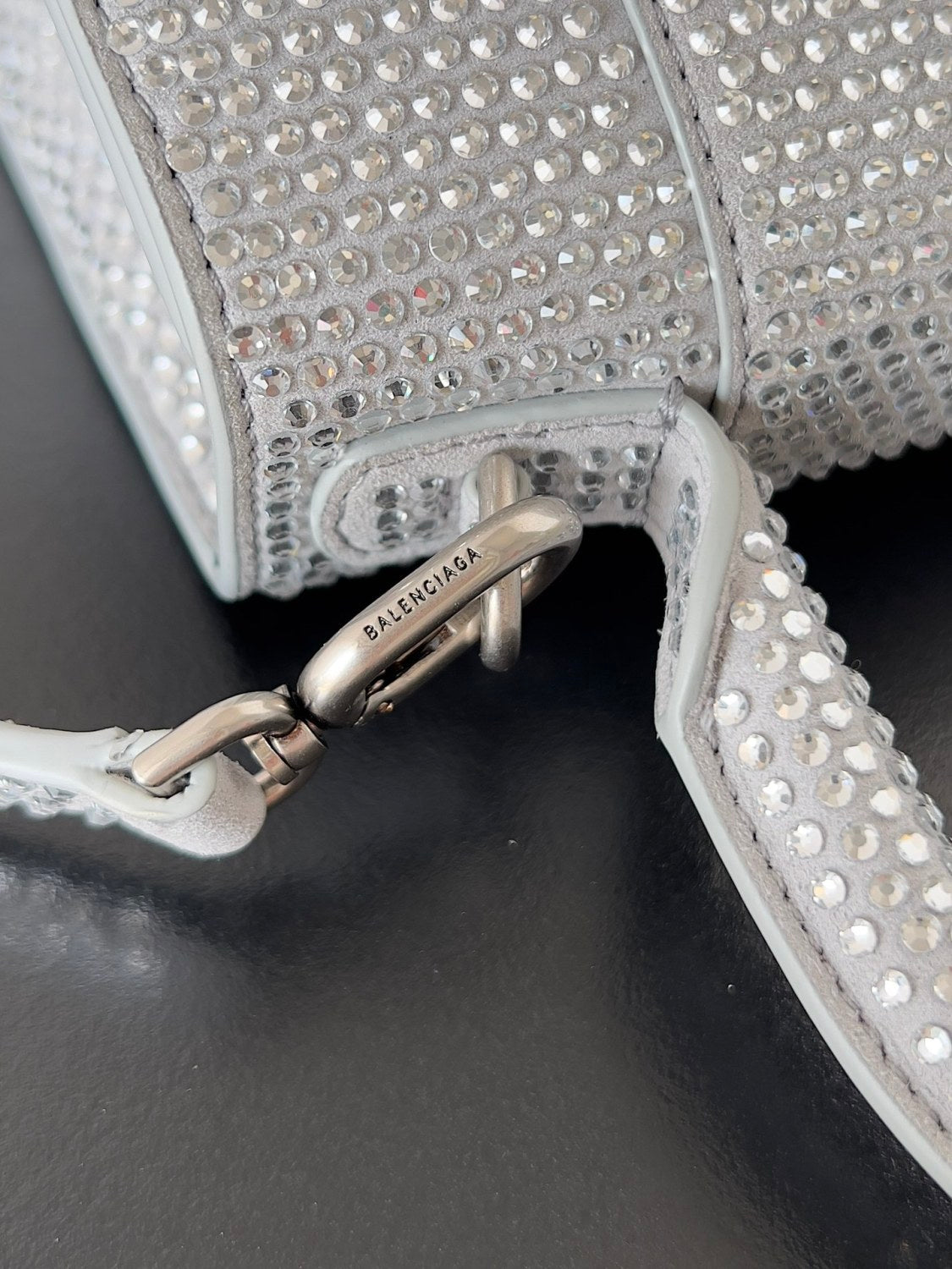 Balenciaga Hourglass Women's Solid Color Full Rhinestone Printed Hourglass Bag Tote Shoulder Crossbody Bags #76123