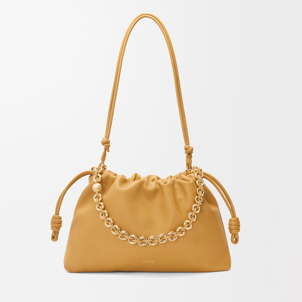 Loewe Flamenco Purse Women's Fashion Classic Solid Color Soft Napa Lambskin Leather Pleated Design Brand Logo Magnetic Buckle Closure Crossbody Bag Shoulder Bag Handbag Bags A411FPDX01-6579 #78346