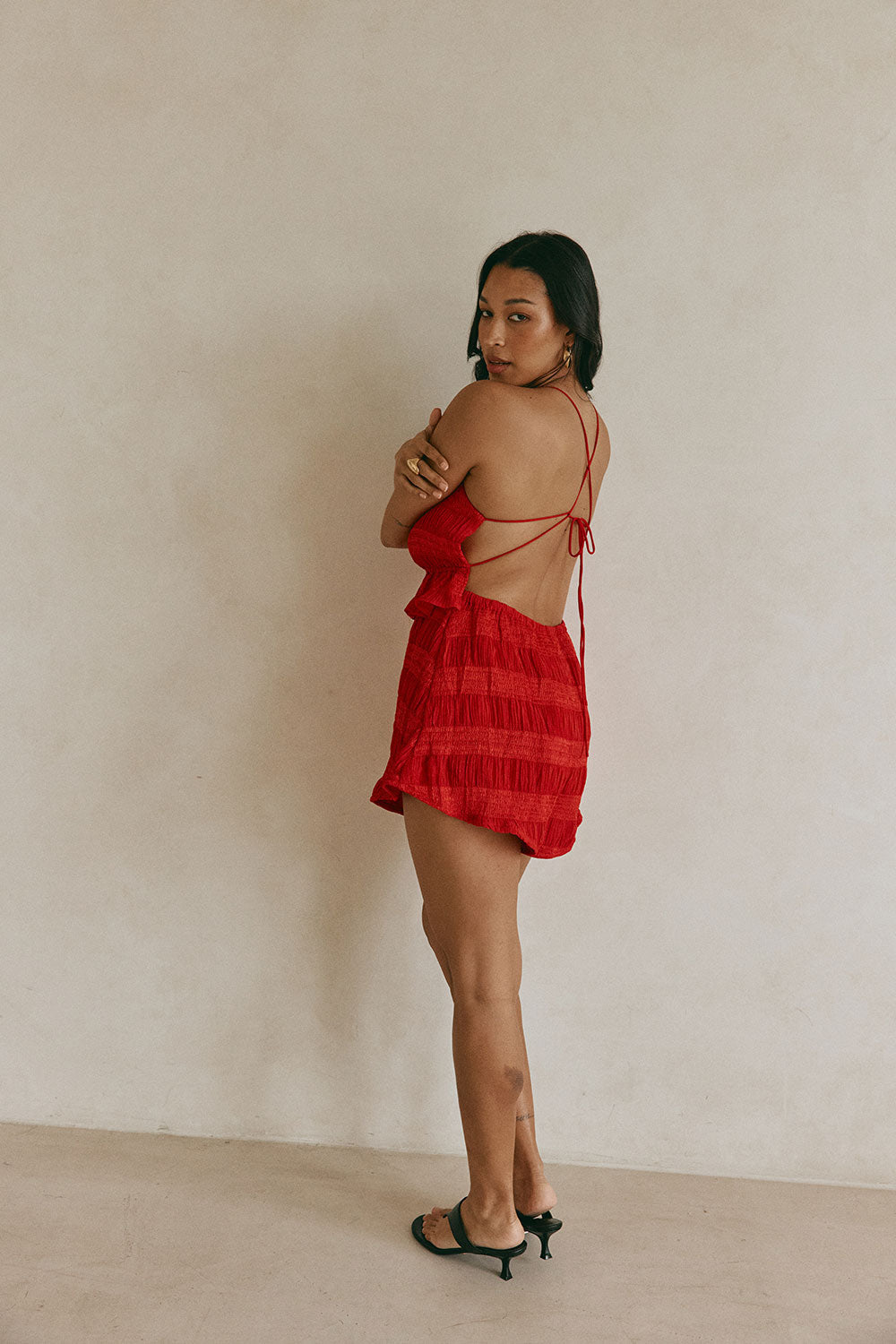 Adira Playsuit - Red