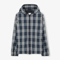 Burberry Men's Spring and Autumn Blue Plaid Hooded Zipper Long Sleeve Jacket #98568