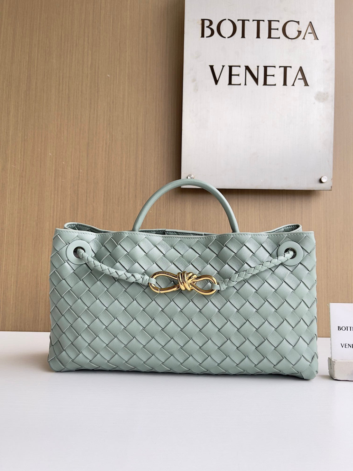 Bottega Veneta East-West Andiamo Chain Top-Handle Bag #329590