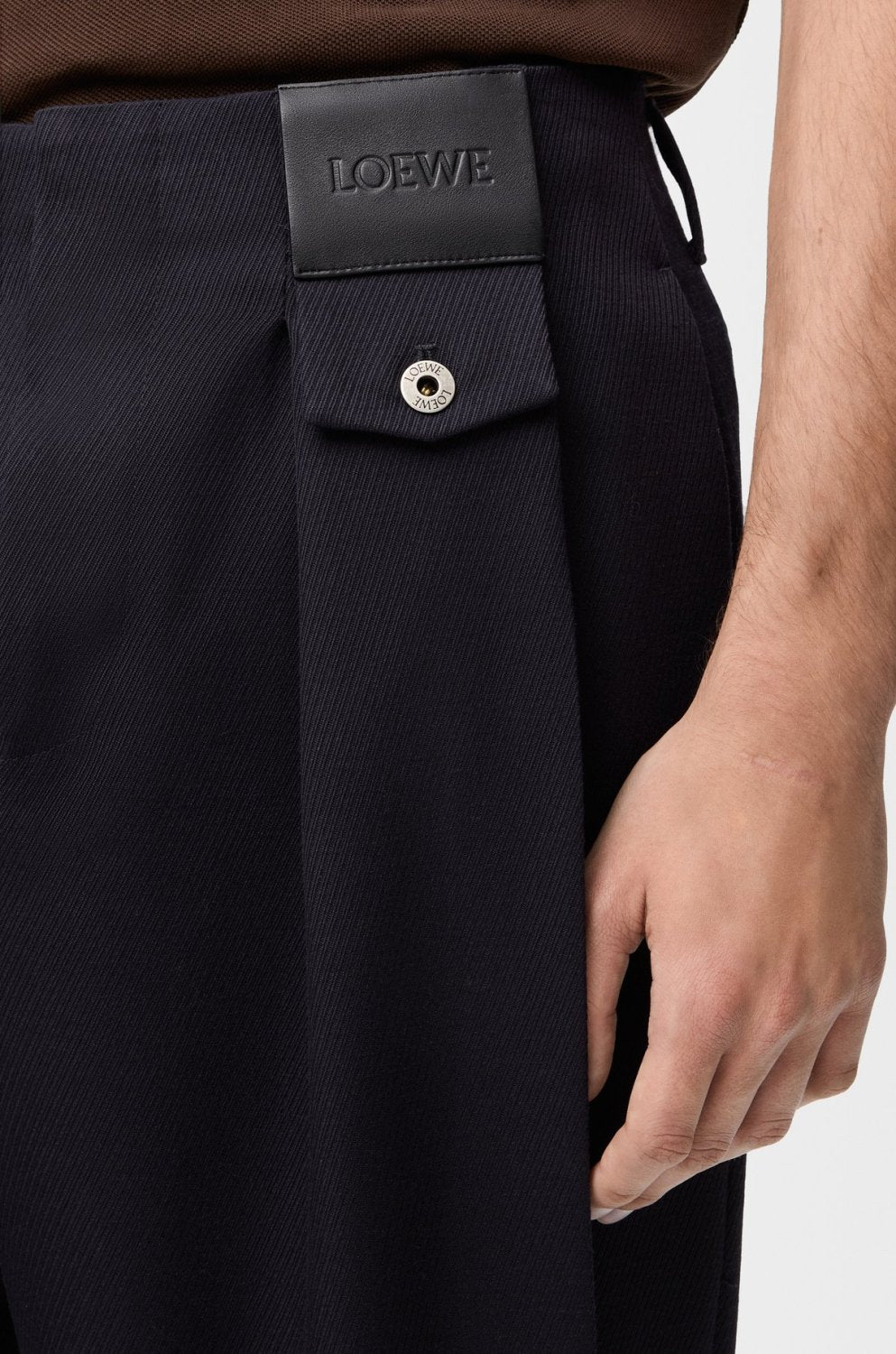 Loewe Trousers in Wool Blue #334437